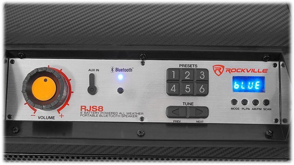 Rockville RJS8 8" Portable Rechargable Home Theatre Bluetooth Speaker+Microphone N5