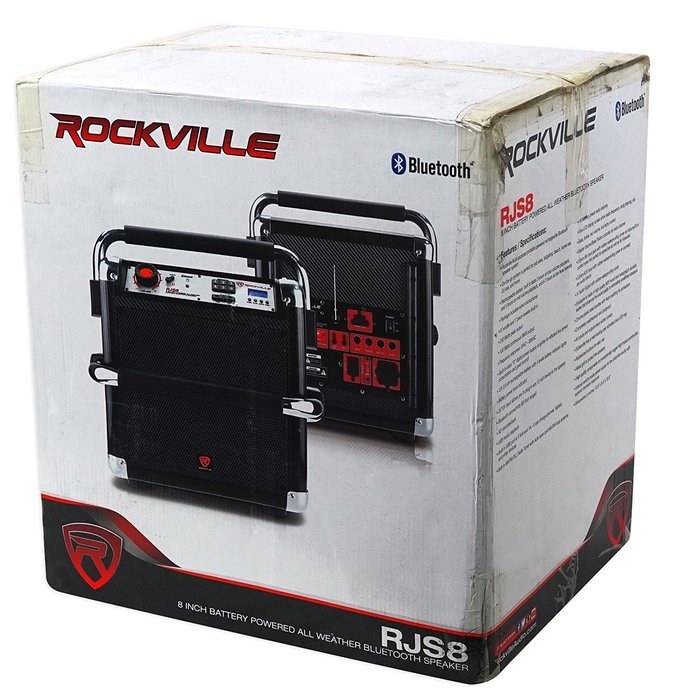Rockville RJS8 8" Portable Rechargable Home Theatre Bluetooth Speaker+Microphone N8