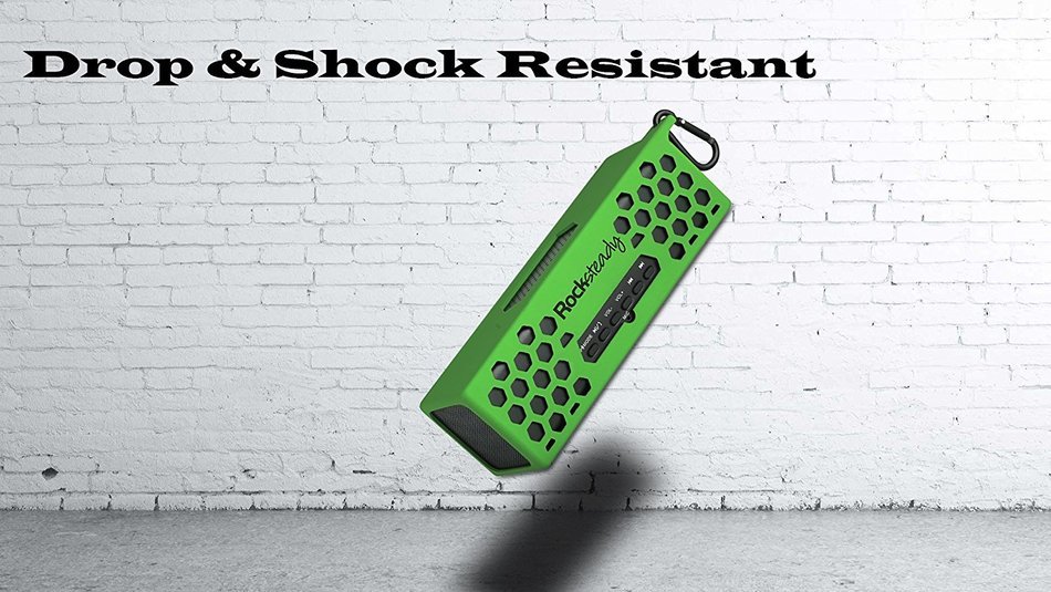 New Rocksteady 2 LOUD and CLEAR Portable Durable Bluetooth Speaker True 2.1 Stereo sound Integrated Speakerphone... N5