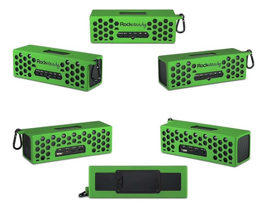 New Rocksteady 2 LOUD and CLEAR Portable Durable Bluetooth Speaker True 2.1 Stereo sound Integrated Speakerphone... N7