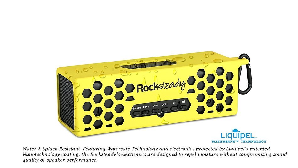 New Rocksteady 2 LOUD and CLEAR Portable Durable Bluetooth Speaker True 2.1 Stereo sound Integrated Speakerphone... N9