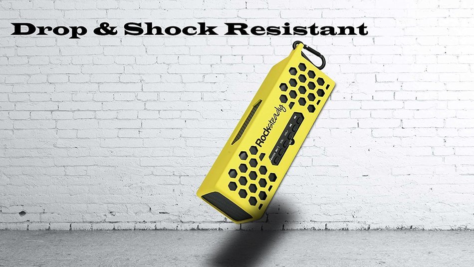 New Rocksteady 2 LOUD and CLEAR Portable Durable Bluetooth Speaker True 2.1 Stereo sound Integrated Speakerphone... N10