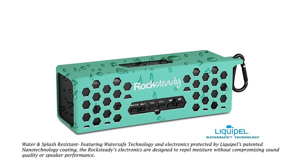 New Rocksteady 2 LOUD and CLEAR Portable Durable Bluetooth Speaker True 2.1 Stereo sound Integrated Speakerphone... N14
