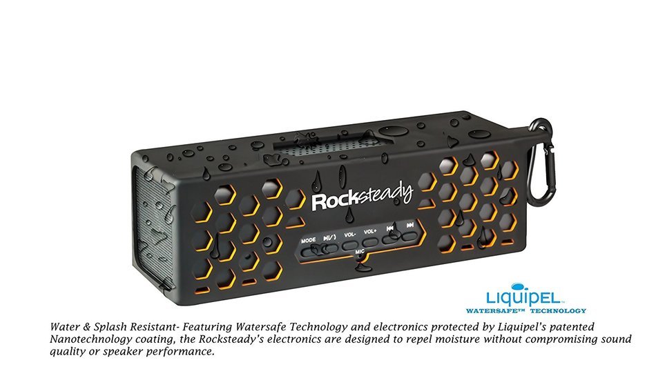 New Rocksteady 2 LOUD and CLEAR Portable Durable Bluetooth Speaker True 2.1 Stereo sound Integrated Speakerphone... N20