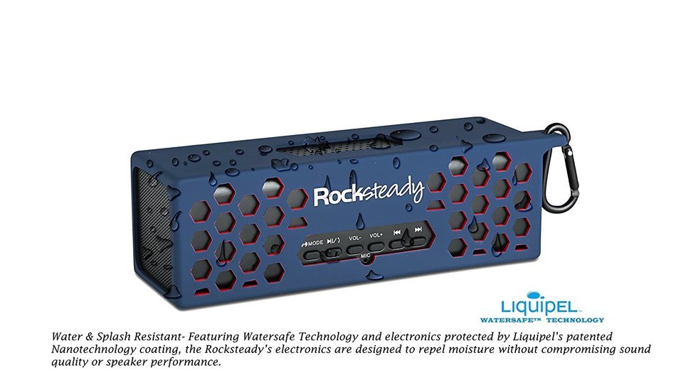New Rocksteady 2 LOUD and CLEAR Portable Durable Bluetooth Speaker True 2.1 Stereo sound Integrated Speakerphone... N26