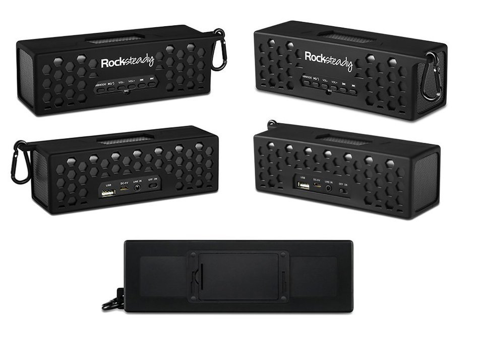 New Rocksteady 2 LOUD and CLEAR Portable Durable Bluetooth Speaker True 2.1 Stereo sound Integrated Speakerphone... N35