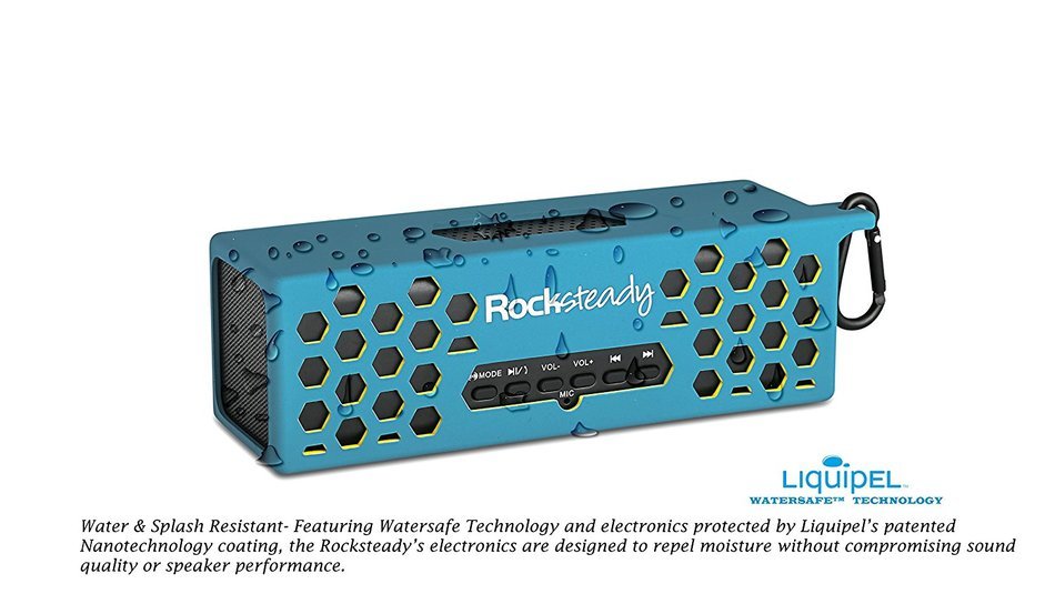 New Rocksteady 2 LOUD and CLEAR Portable Durable Bluetooth Speaker True 2.1 Stereo sound Integrated Speakerphone... N46