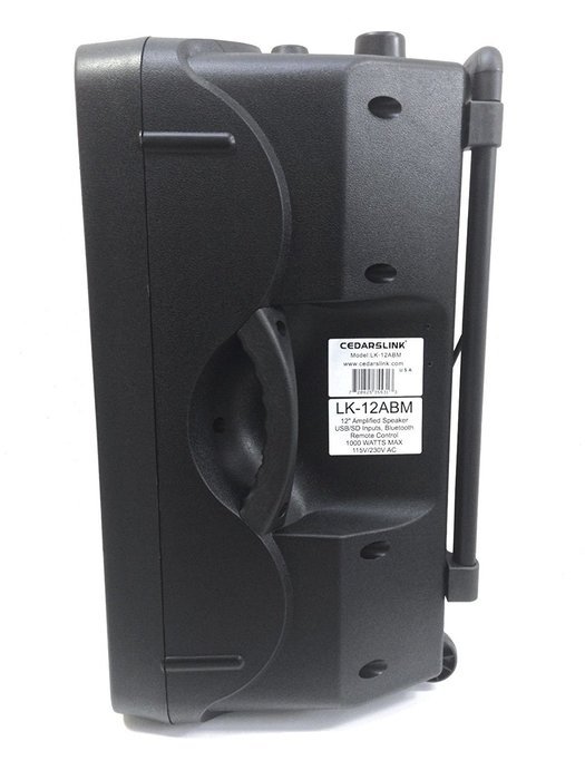 CedarsLink 12" 1,000 Watt Amplified Loudspeaker All In One Package Bluetooth With Two Wireless Microphones N5