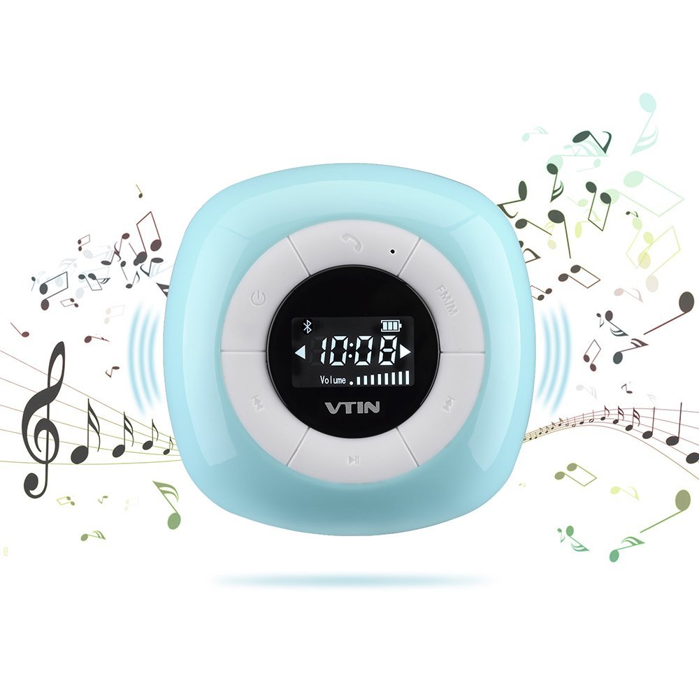 Vtin Relaxer Bluetooth Speaker with FM Radio, Mini Water Resistant ...