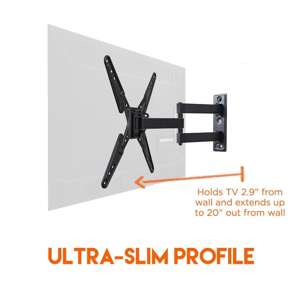 Buy ECHOGEAR Full Motion Articulating Wall Mount & Sound Bar Mounting Bracket For Tvs Up To 82 Height Adjustable Soundbar Mount