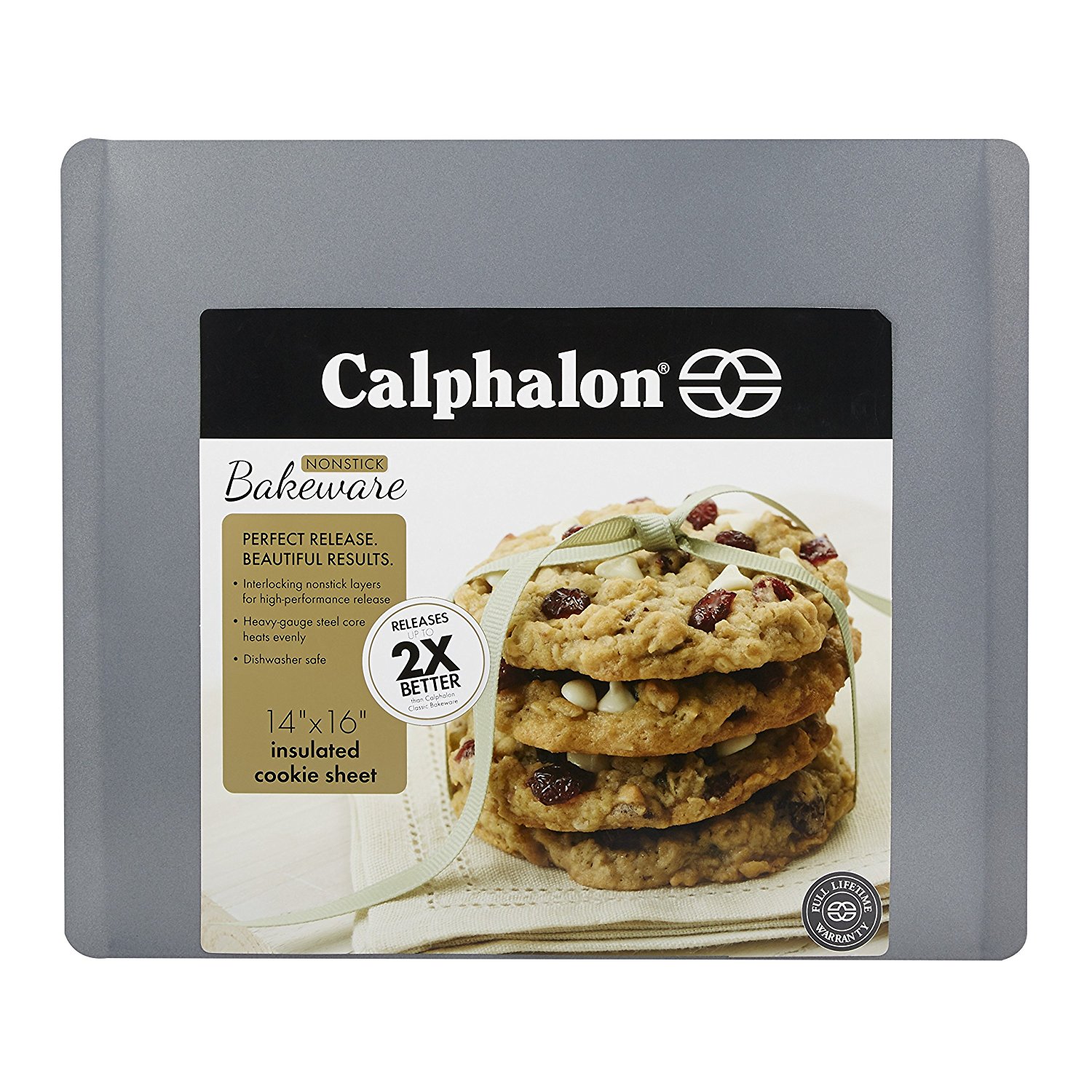 Calphalon Nonstick Bakeware, Insulated Cookie Sheet, 14-inch by 16-inch ...