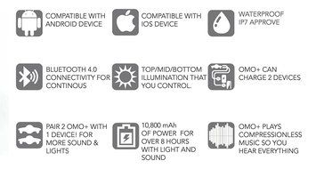 OMO+ Optical Musical Object, The Only Portable, Waterproof, Bluetooth, Floating-Light Show Music Player - 40W... N6