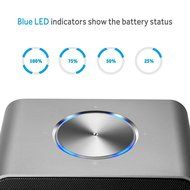 Dolcer 32-Hour Playtime Aluminium Stereo Bluetooth Speaker with Powerful Bass 5200mAh Powerbank Shows Battery... N3