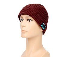 Bluetooth Knitted Hat Built-in Stereo Speakers Hands-free Winter Warm Audio Beanie Cap Color Blue N2