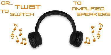 Twisters Bluetooth Portable Wireless Headphones With Amplified Speaker Cups-1 YR Warranty N2