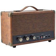 GPO Westwood 25 Watt Bluetooth Speaker with Subwoofer, RCA and Aux input - Vintage Brown N5
