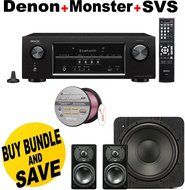 Denon AVR-S510BT 5.2 Channel Full 4K Ultra HD A/V Receiver with Bluetooth + SVS Prime Satellite 2.1 High-Grade...