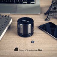EasyAcc Mini Portable Bluetooth 4.0 Speaker with Mic, 3.5mm Aux, FM Function, Micro SD Card Support - Titanium... N2