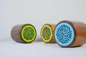 Mini Wooden Bluetooth Wireless Speaker, BLUETTEK Portable Rechargeable Wood Stereo Audio Speaker with Built-In... N7