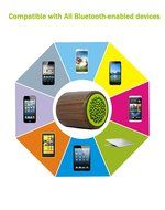 Mini Wooden Bluetooth Wireless Speaker, BLUETTEK Portable Rechargeable Wood Stereo Audio Speaker with Built-In... N9