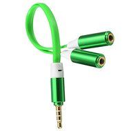 3.5mm 1 Male to 2 Female Earphone Stereo Audio Extension Y Splitter Cable Cord For iPhone Samsung Smartphone Color...