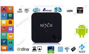 RealVisionMXIII Smart Tv BOX Android Support Airplay Miracast Fly Air Mouse Keyboard Pre-installed Kodi/ Xbmc...