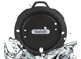 Portable Wireless Stereo Speaker for Shower/Outdoor, Compatible for iPhone/ IPad and Android Series with Built-in...