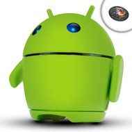 GOgroove Portable Computer Speaker with Alien Design , LED Eyes , Built-in 3.5mm AUX Cable &amp; Space Mousepad- Works...