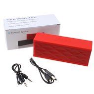 AGPtek Wireless Bluetooth Boombox Speaker w/ Microphone for MP3 PC iPhone iPod Samsung Mobile Phone - Red N2