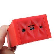 AGPtek Wireless Bluetooth Boombox Speaker w/ Microphone for MP3 PC iPhone iPod Samsung Mobile Phone - Red N6
