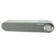 Portable Bluetooth Speaker, SORKER Slim 4 in 1 wireless speaker with adjustable EQ - Silver