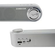 Portable Bluetooth Speaker, SORKER Slim 4 in 1 wireless speaker with adjustable EQ - Silver N4