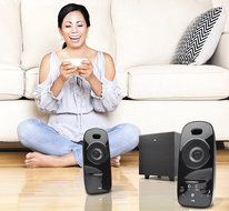 Cyber Acoustics 7 watt Powered Speaker System Delivering Clear Audio (CA-3072) N4
