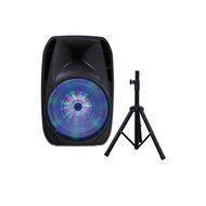15" Portable BT DJ Spkr w Stnd