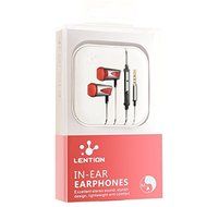 LENTION I500 In Ear Earphone Headphones 3.5MM Stereo With Remote Mic Control For iPhone Xoaomi Color Red N2