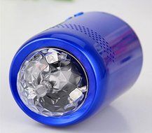 (Blue Color) Wireless Portable Bluetooth Music Speaker with LED Disco Mirror Ball N5