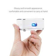 Lightwish White DLP Projector Mini Mobile Cubic Portable Wireless Home Cinema with Mini Tripod+Remote for Apple... N5