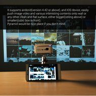 Lightwish White DLP Projector Mini Mobile Cubic Portable Wireless Home Cinema with Mini Tripod+Remote for Apple... N8