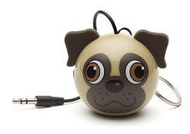 KitSound Mini Buddy Universal Speaker with 3.5mm Jack Compatible with Smartphones, Tablets and MP3 Devices - Pug
