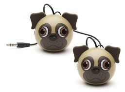 KitSound Mini Buddy Universal Speaker with 3.5mm Jack Compatible with Smartphones, Tablets and MP3 Devices - Pug N4