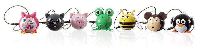 KitSound Mini Buddy Universal Speaker with 3.5mm Jack Compatible with Smartphones, Tablets and MP3 Devices - Pug N142