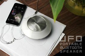 9H&reg; Portable Powerful Wireless Bluetooth 4.0 Mini UFO Speaker 3D Sound Effect Support NFC,Silver N5