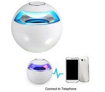 Vouke Stereo Wireless Bluetooth LED Flash Speaker Sound box w/ multi Color Flash,Dancing Lights,white N2