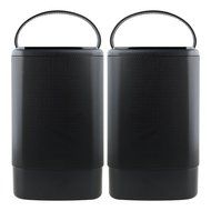 Denali Audio Wireless Bluetooth Large Pairing Speakers with Handle - Black N2