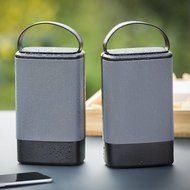 Denali Audio Wireless Bluetooth Large Pairing Speakers with Handle - Black N4