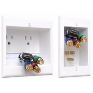 PowerBridge TWO-CK Dual Outlet Recessed In-Wall Cable Management System with PowerConnect for Wall-Mounted Flat... N2