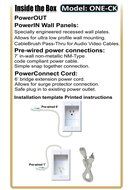 PowerBridge TWO-CK Dual Outlet Recessed In-Wall Cable Management System with PowerConnect for Wall-Mounted Flat... N19