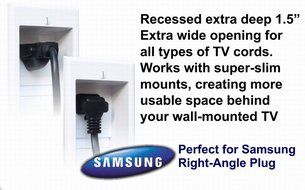 PowerBridge TWO-CK Dual Outlet Recessed In-Wall Cable Management System with PowerConnect for Wall-Mounted Flat... N20