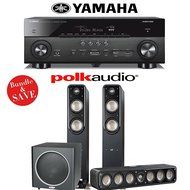 Yamaha AVENTAGE RX-A760BL 7.2-Channel Network A/V Receiver + Polk Audio S55 + Polk Audio S35 + Polk Audio PSW110...