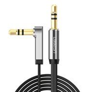 Ugreen 3.5mm Auxiliary Audio Flat Cable 90 Degree Right Angle Compatible for iPhone, iPad or Smartphones, Tablets...
